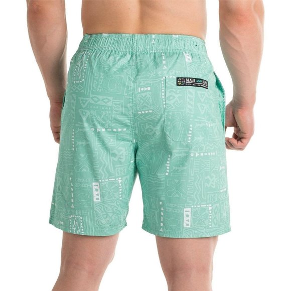Maui and Sons Element Tapa Board Shorts Swim Trunk - Picture 2 of 3